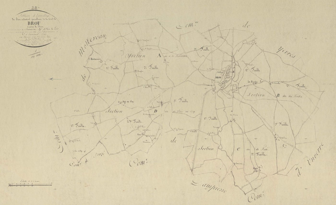 Tableau d'assemblage du plan parcellaire.