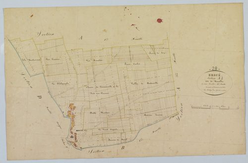 Section A, Marolles, feuille 2 / Terminée sur le terrain par Monsieur Poilay Jeune, Géomètre secondaire.