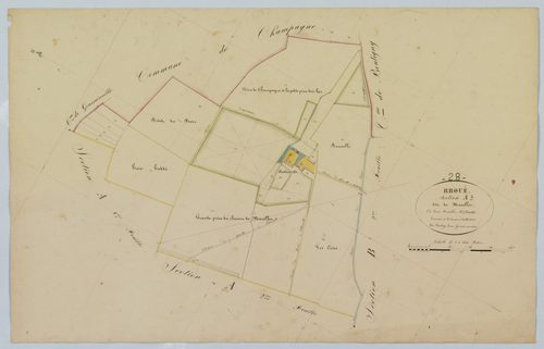 Section A, Marolles, feuille 3 / Terminée sur le terrain par Monsieur Poilay Jeune, Géomètre secondaire.