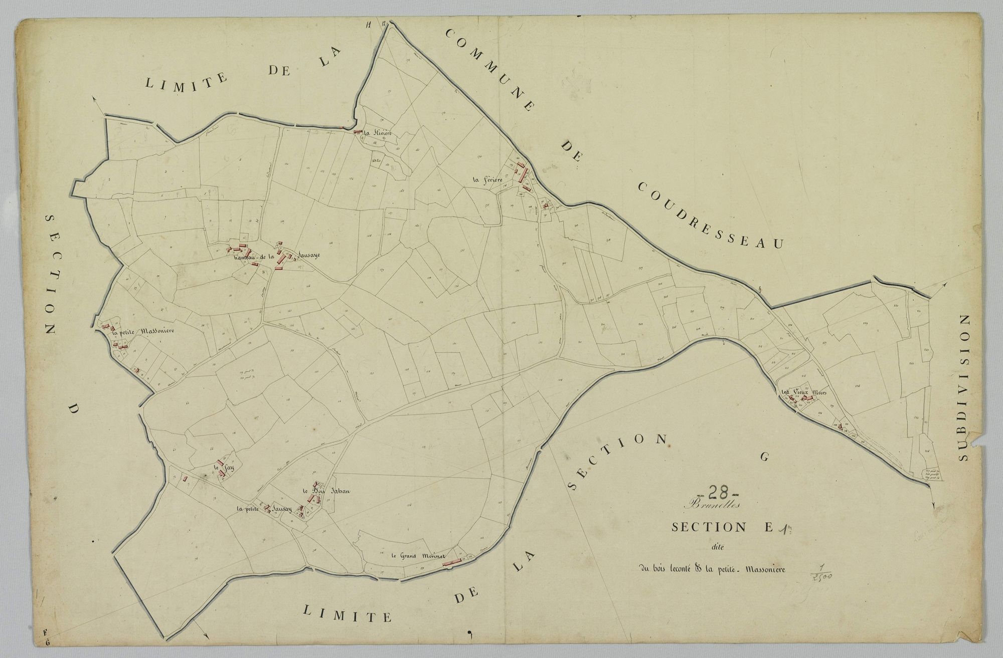 Section E, le Bois Leconte et la Petite Massonière.