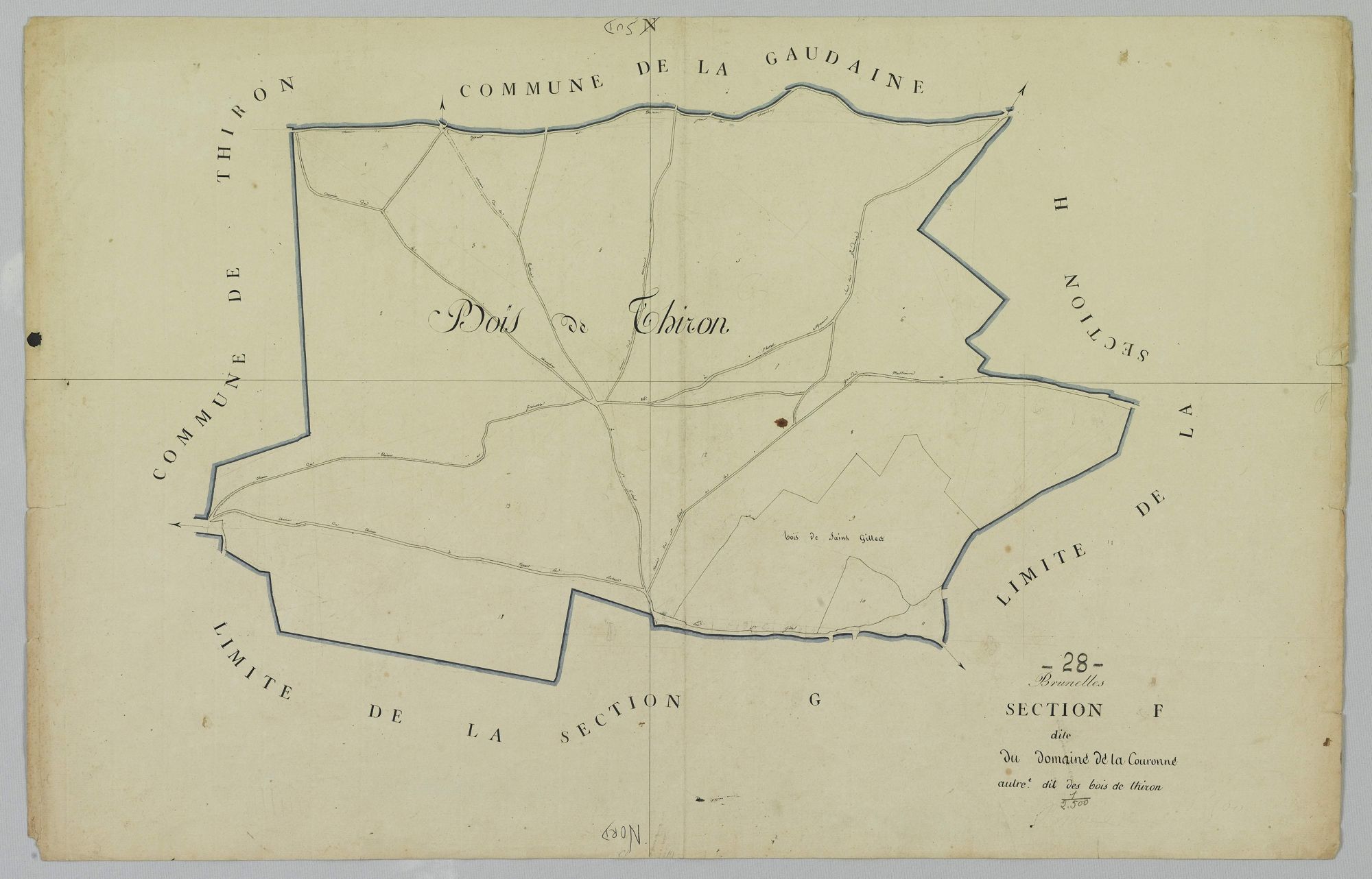 Section F, le Domaine de la Couronne autrement dit les Bois de Thiron.