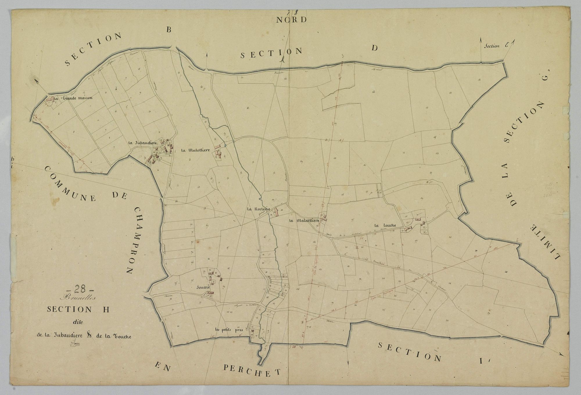 Section H, la Jubaudière et la Touche.