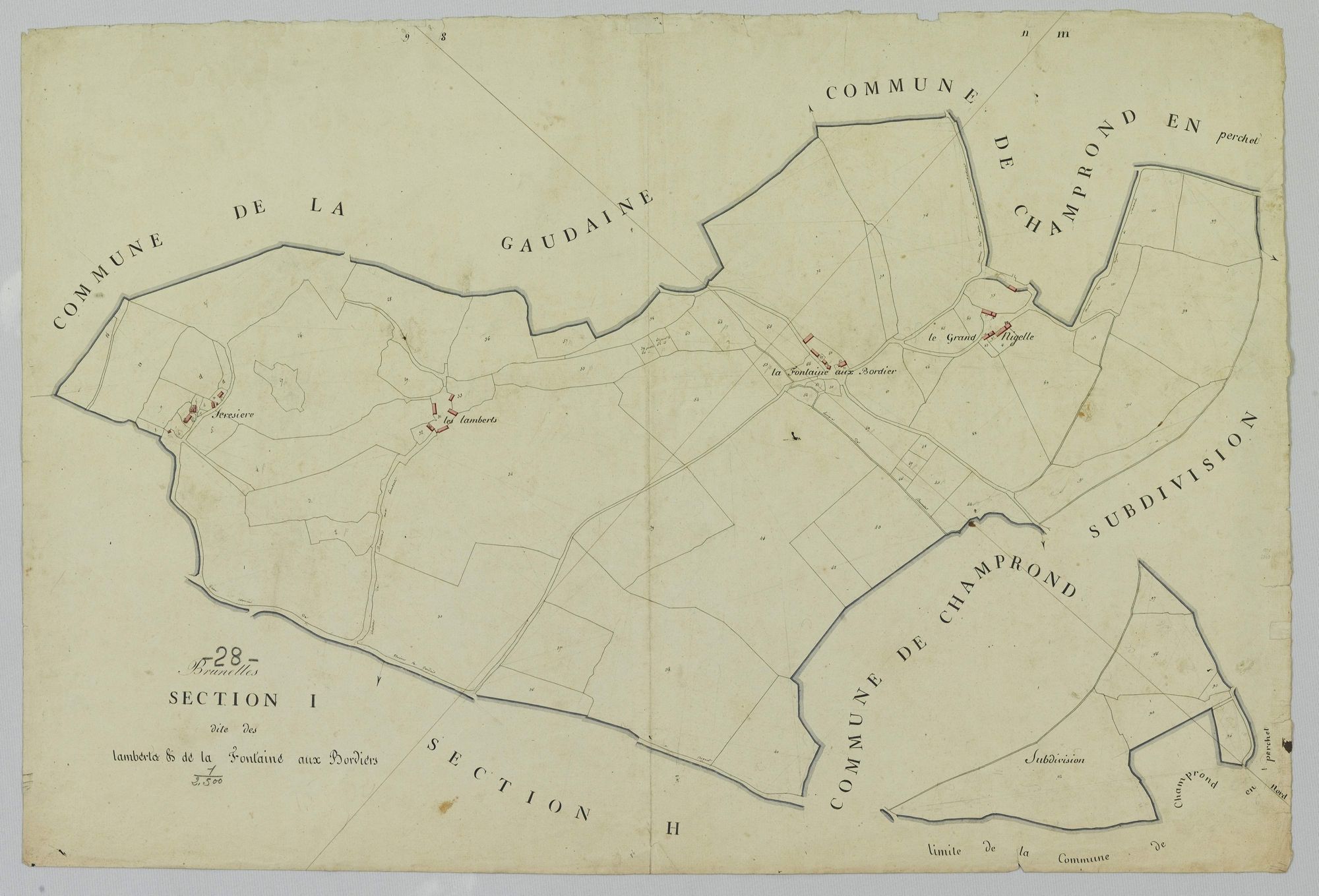 Section I, les Lamberts et la Fontaine aux Bordiers.