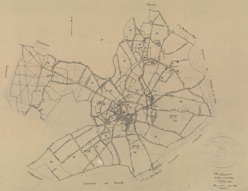 Tableau d'assemblage du plan parcellaire.