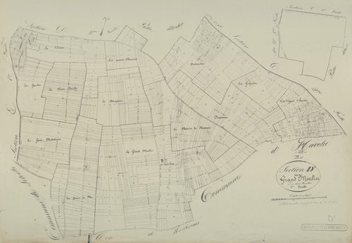 Section D, le Grand Moulin, feuille 1.