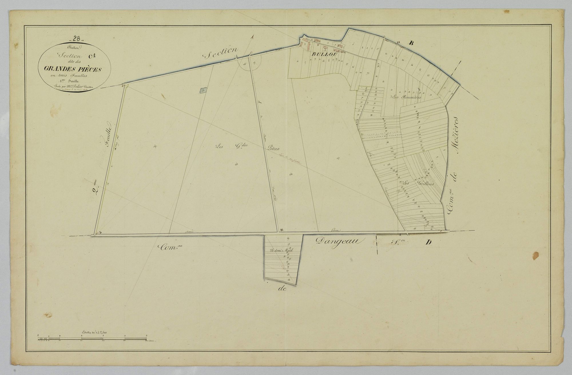 Section C, les Grandes Pièces, feuille 1.