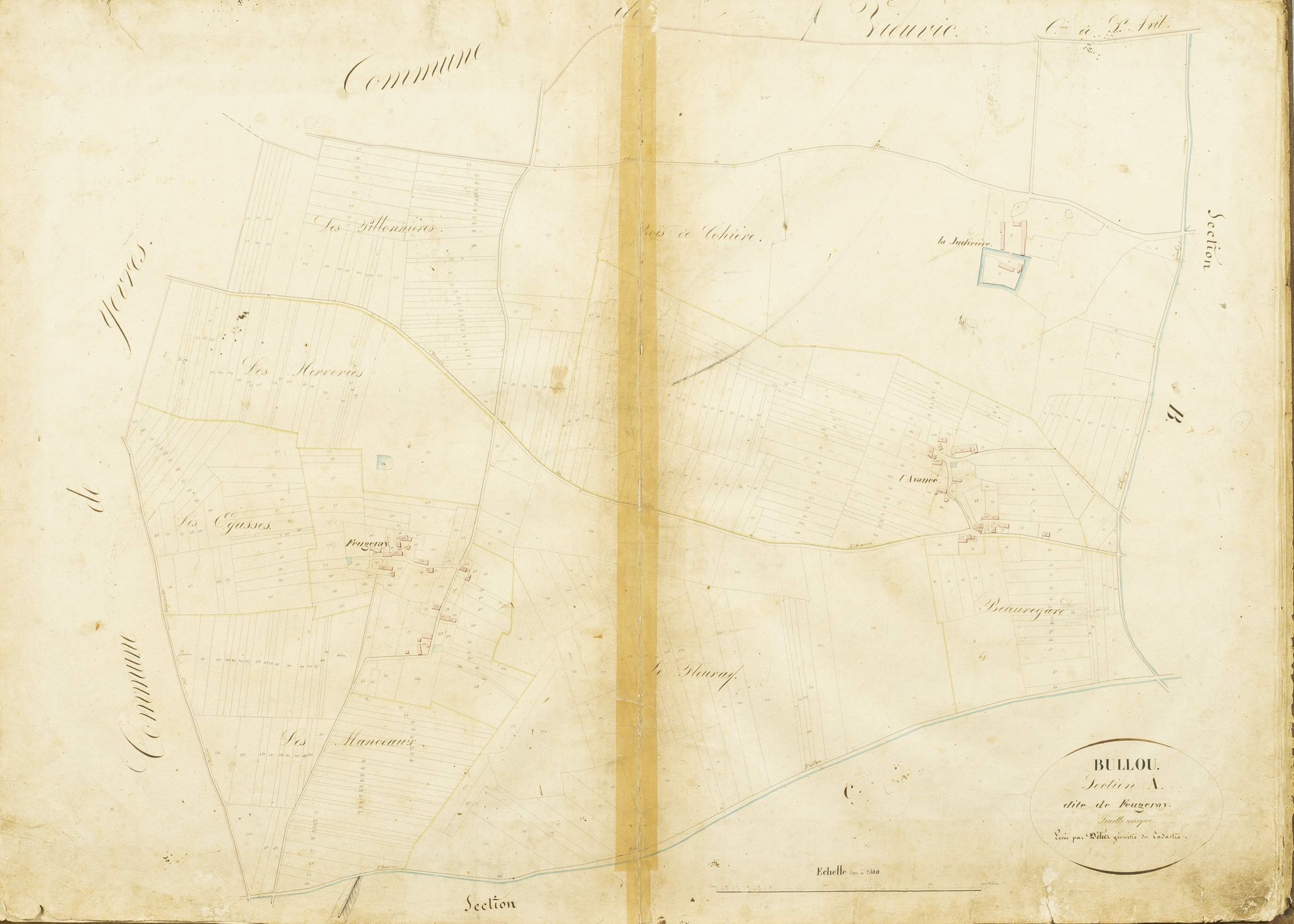 Section A, Feugeray, en une feuille / Levée par M. Delié, géomètre du cadastre.