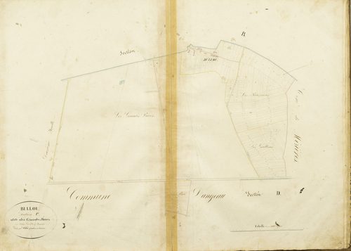 Section C, les Grandes Pièces, feuille 1 / Levée par M. Delié, géomètre du cadastre.