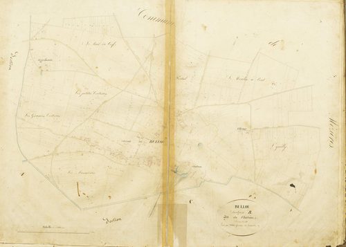 Section B, le Château, en une feuille / Levée par M. Delié, géomètre du cadastre.