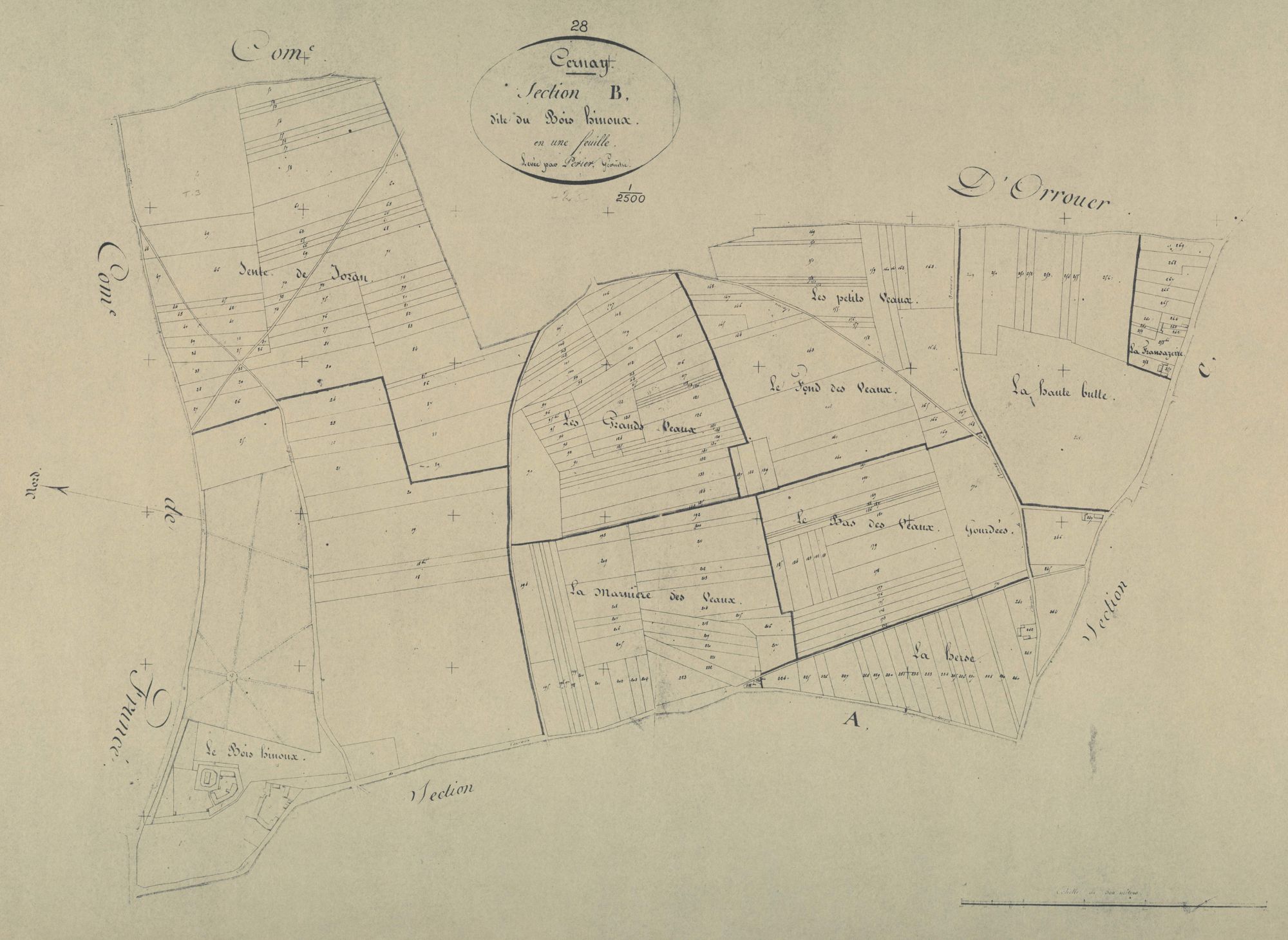 Section B, le Bois Hinoux, en une feuille.
