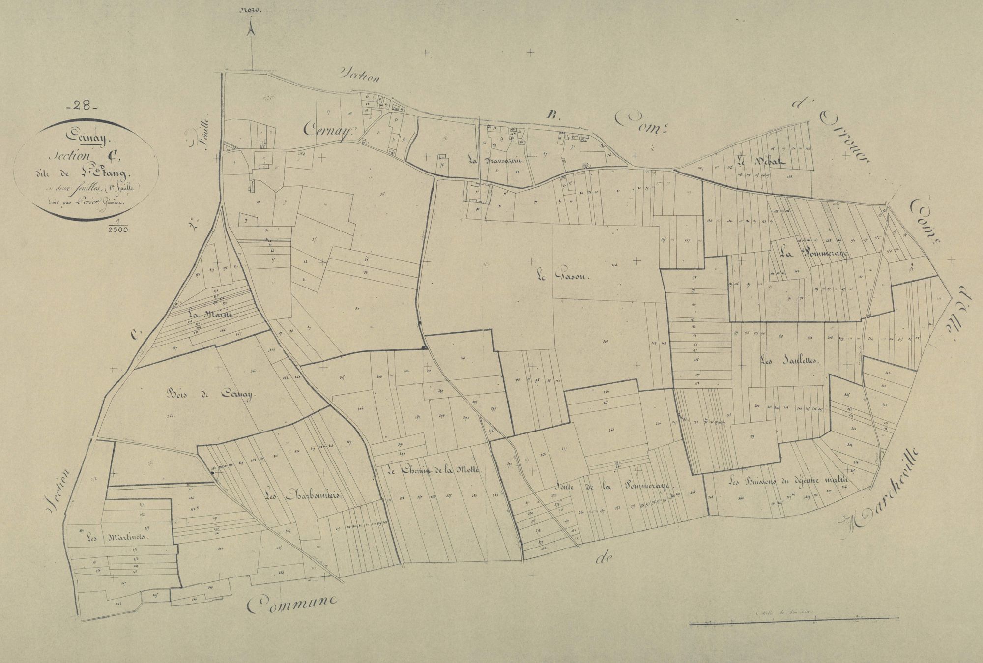 Section C, l'Etang, feuille 1.