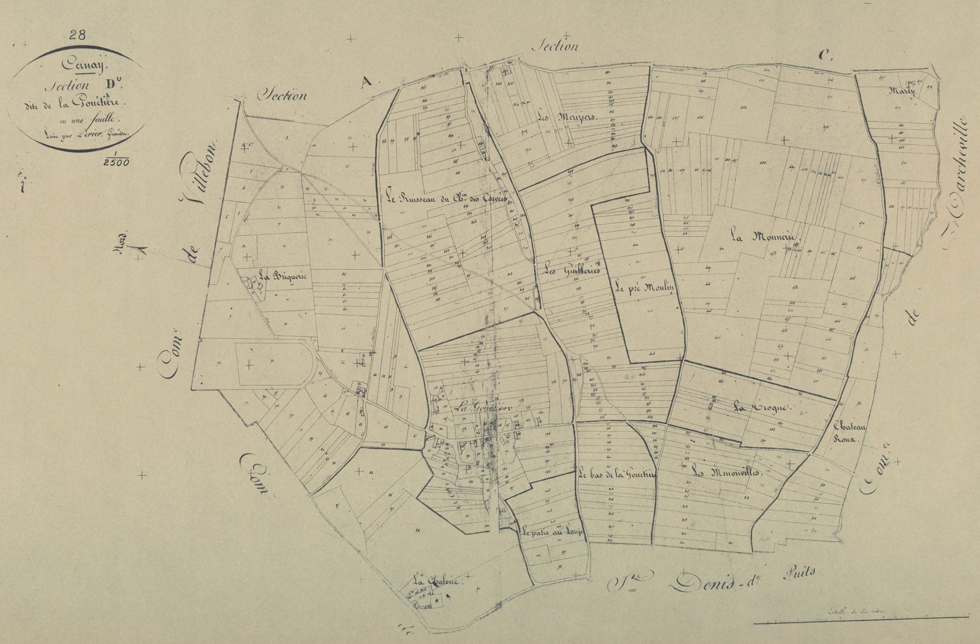 Section D, la Gouétrière, en une feuille.