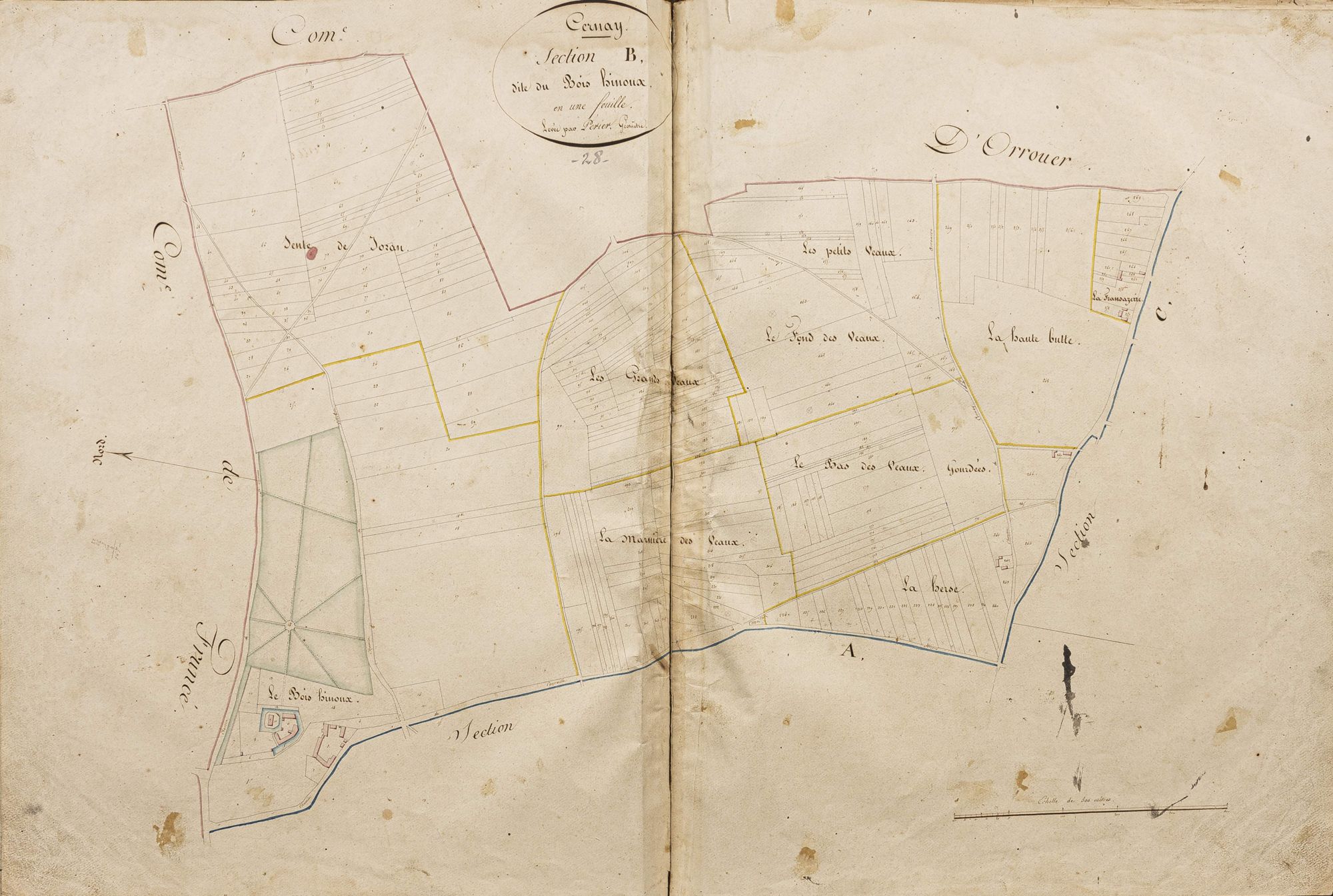 Section B, le Bois Hinoux, en une feuille.