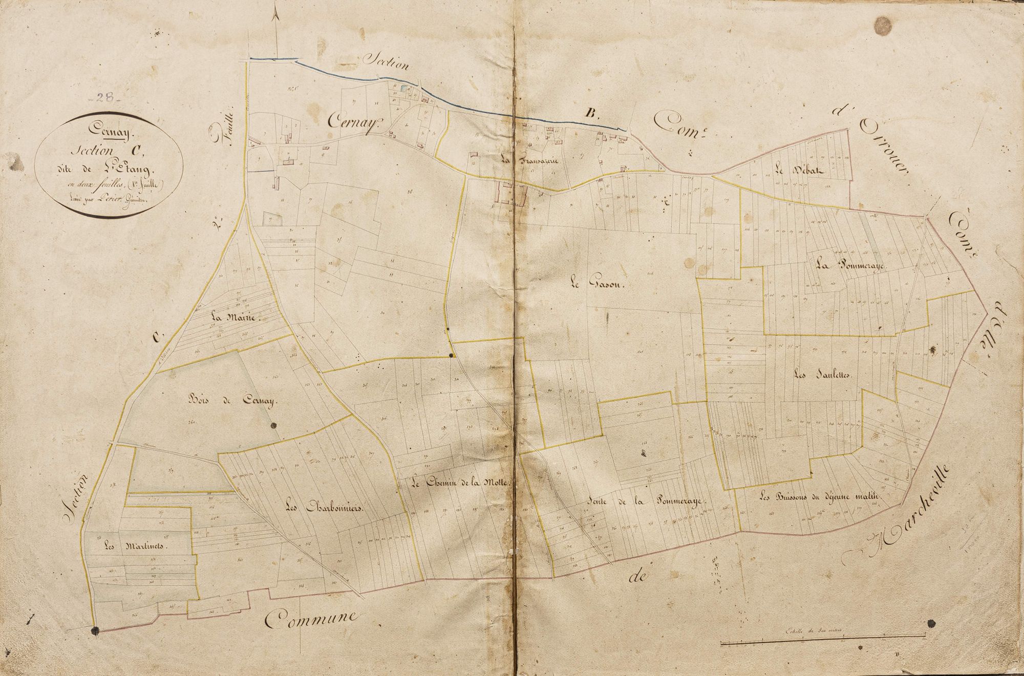 Section C, l'Etang, feuille 1.