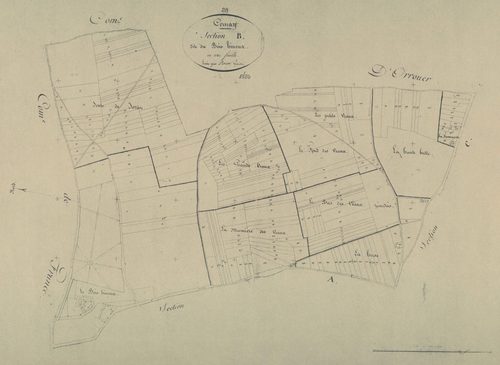 Section B, le Bois Hinoux, en une feuille.