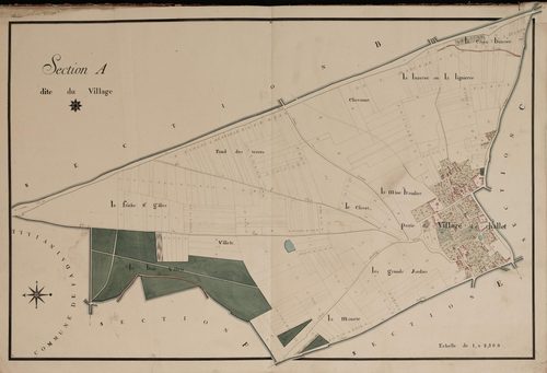 Section A, le Village, en une feuille.