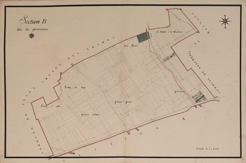 Section B, Pierreuses, en une feuille.