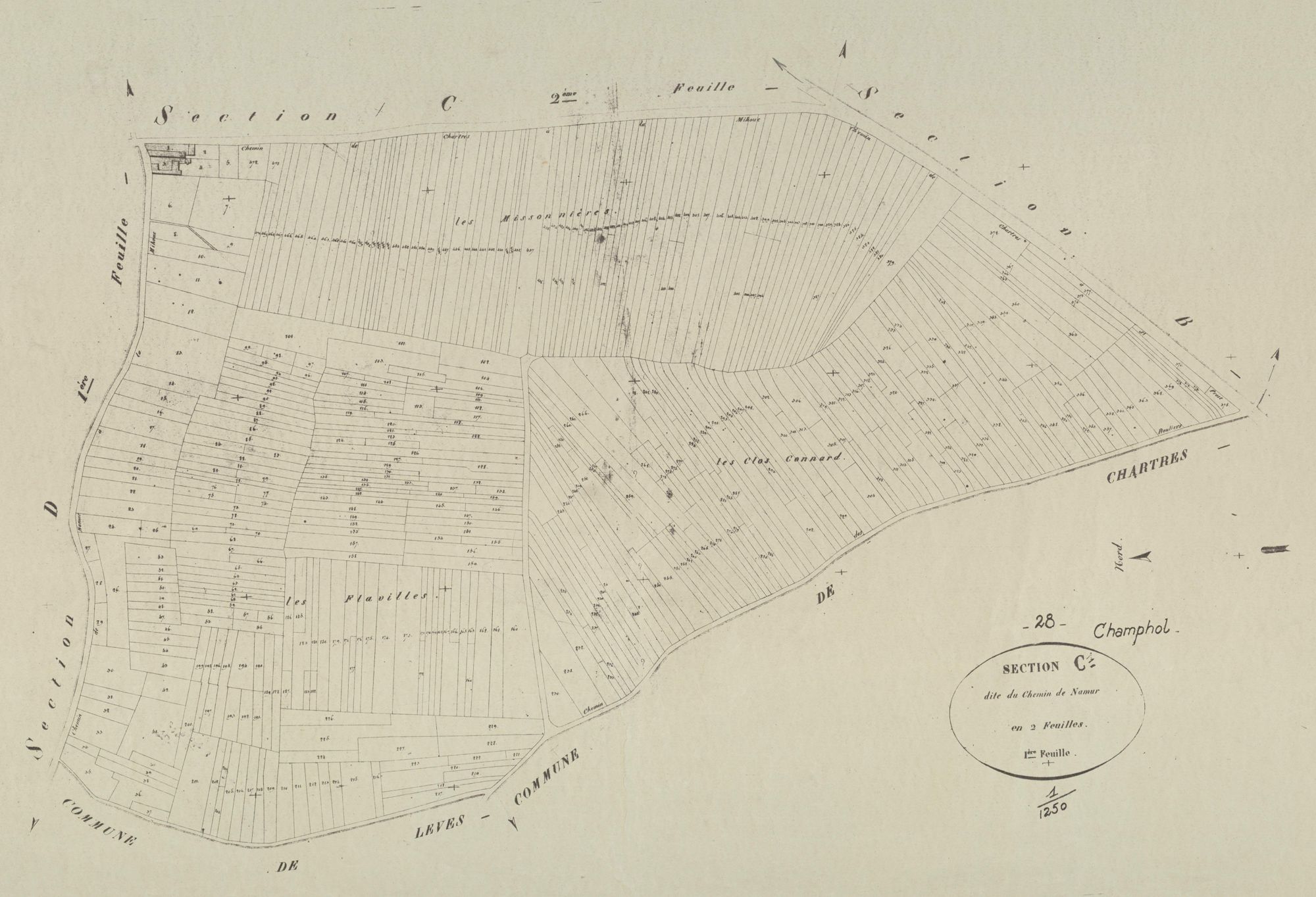 Section C, le Chemin de Namur, feuille 1.