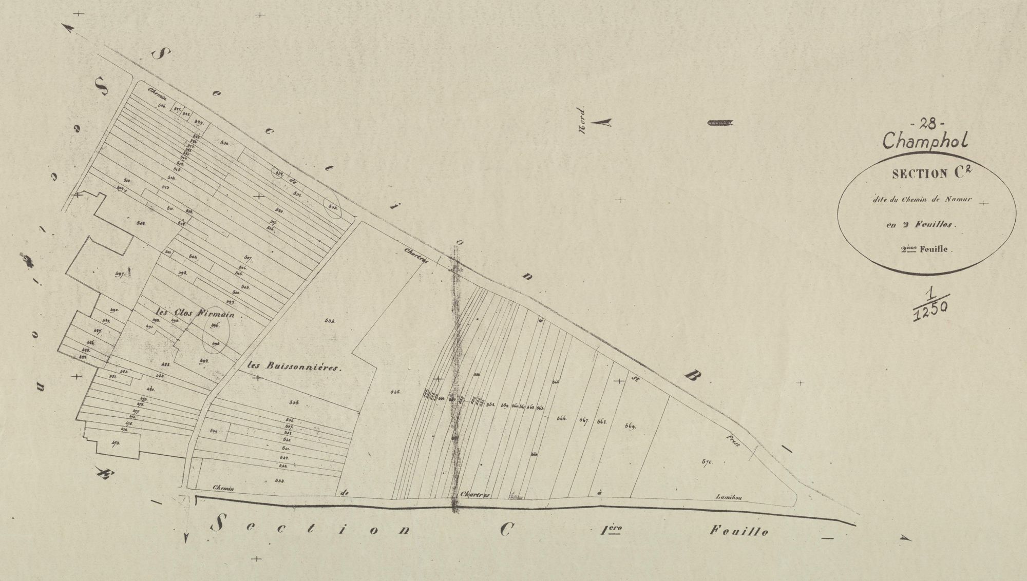 Section C, le Chemin de Namur, feuille 2.
