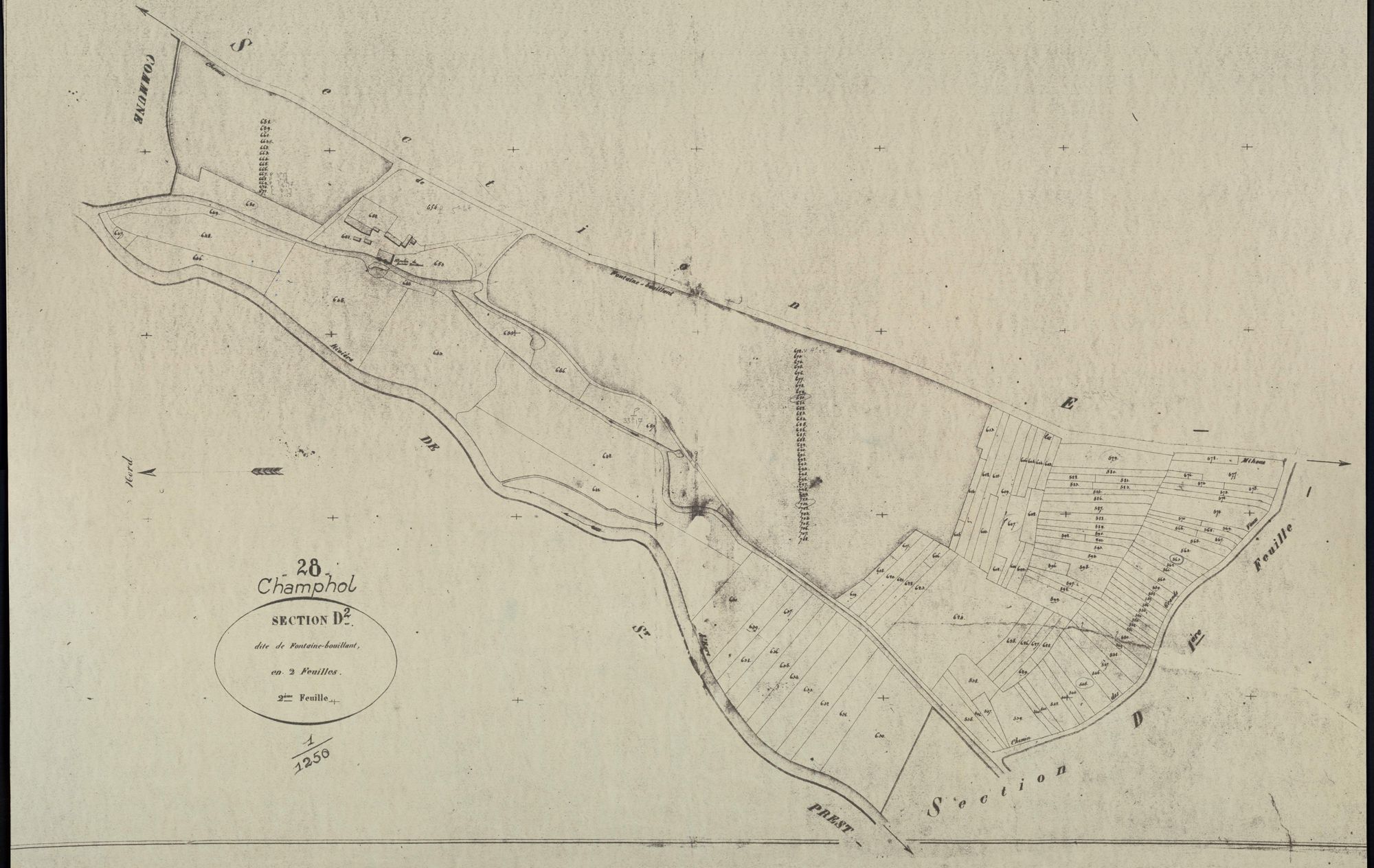 Section D, Fontaine Bouillant, feuille 2.
