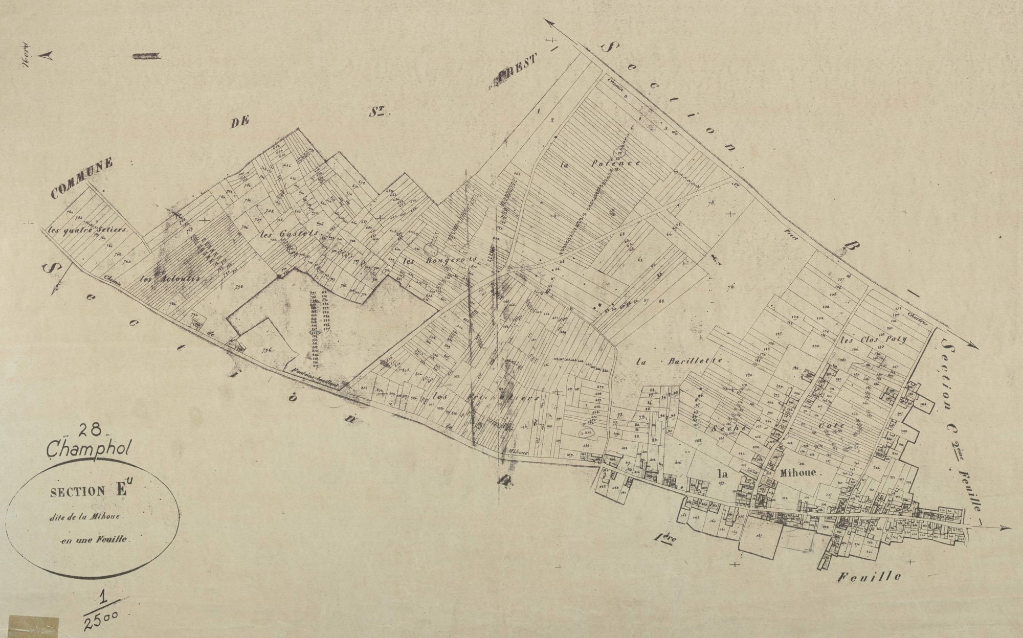 Section E, la Mihoue, en une feuille.