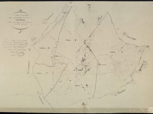 Tableau d'assemblage du plan parcellaire.