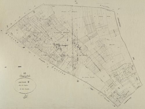 Section B, l'Eglise, en une feuille.