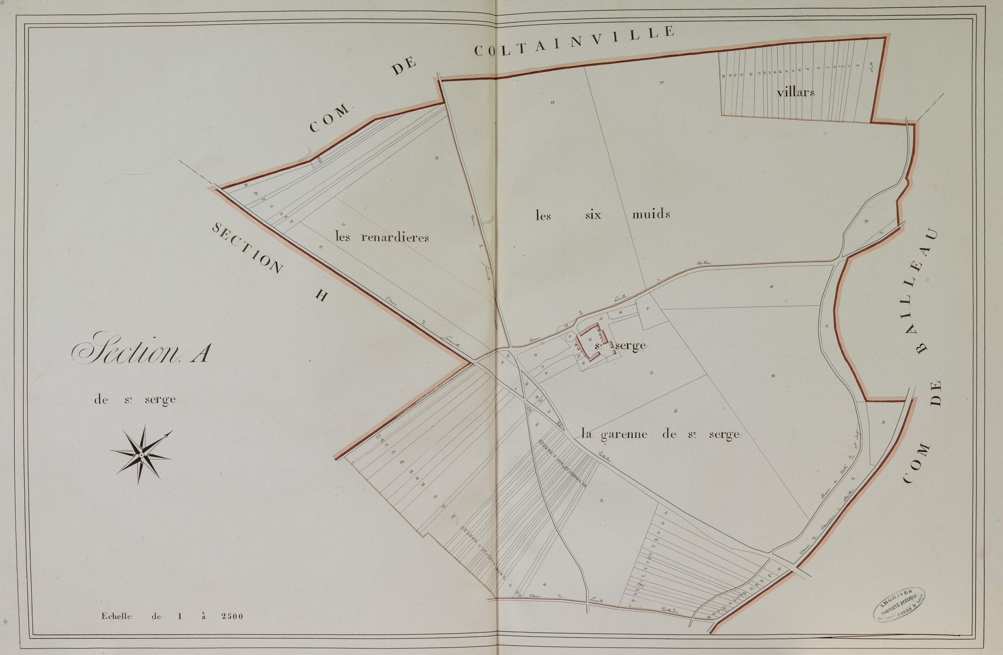 Section A, Saint-Serge, feuille 1.