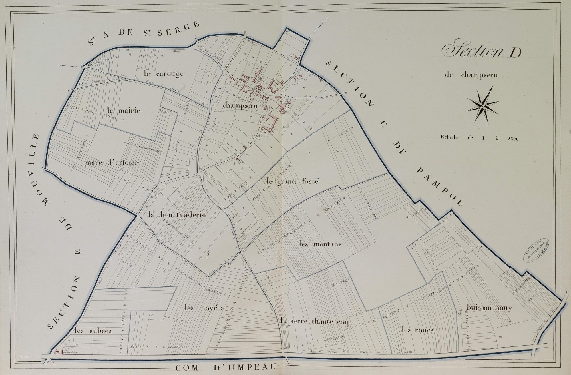Section D, Champseru, en une feuille.