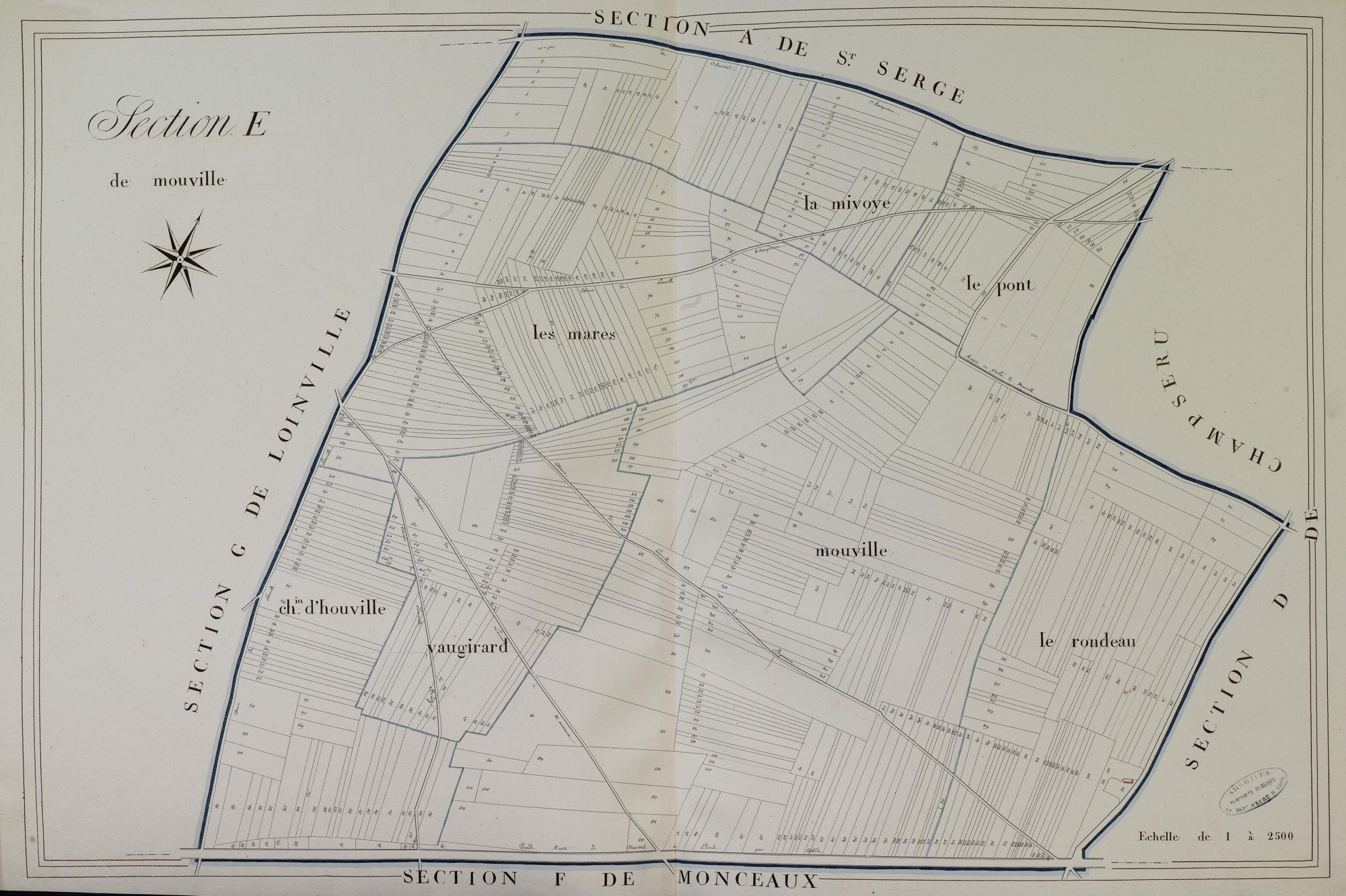 Section E, Mouville, en une feuille.