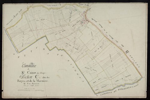 Section C, les Forges et la Marnière, en une feuille / Terminée sur le terrain par Monsieur Moufle, Géomètre.