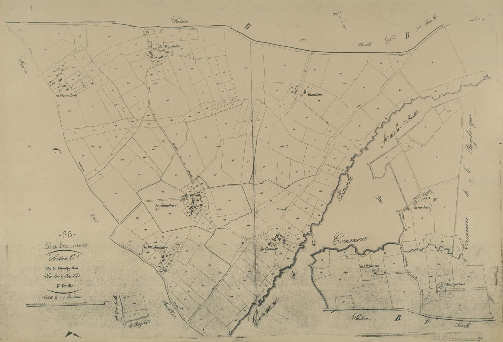 Section C, Montperthui, feuille 1.