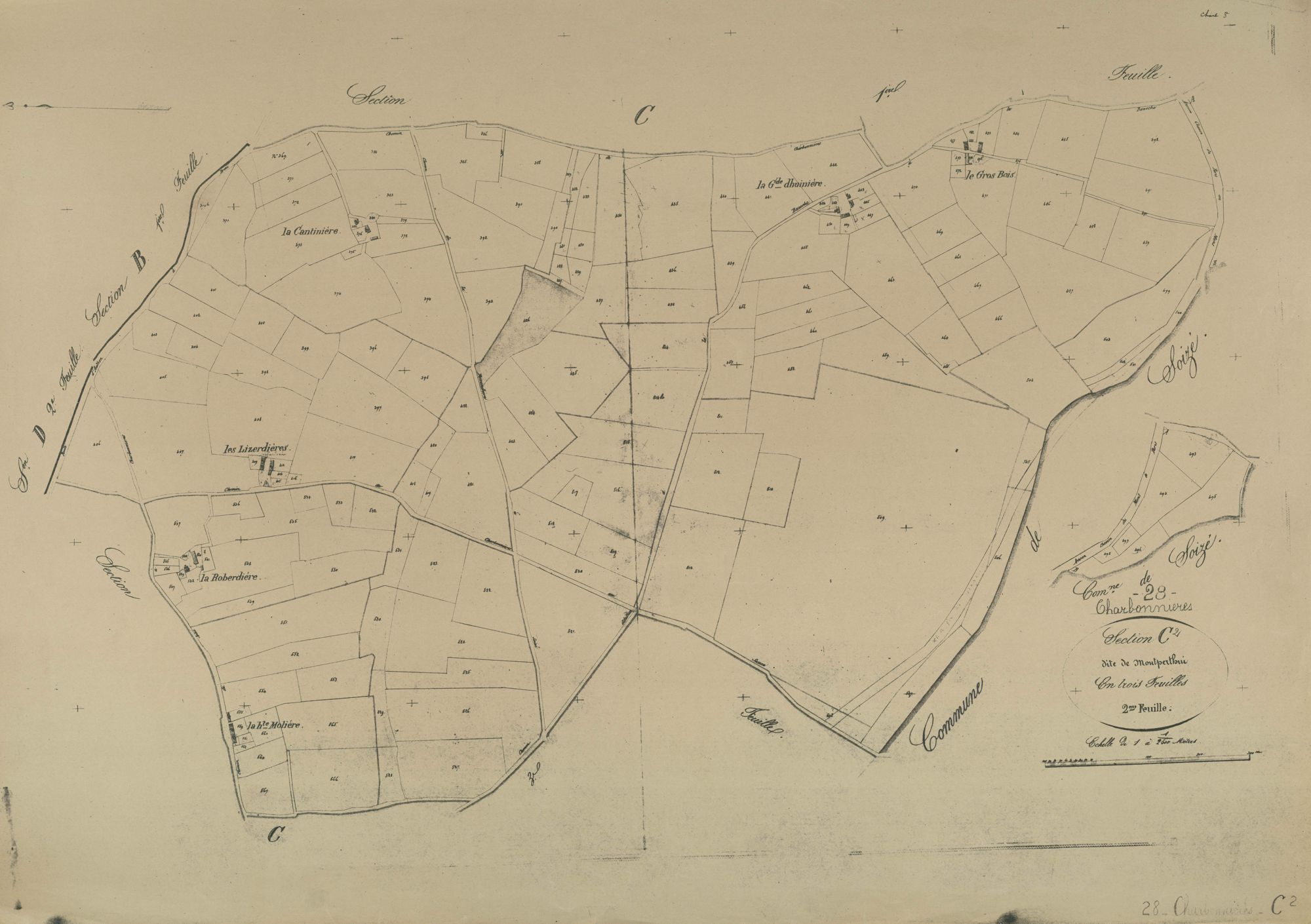 Section C, Montperthui, feuille 2.