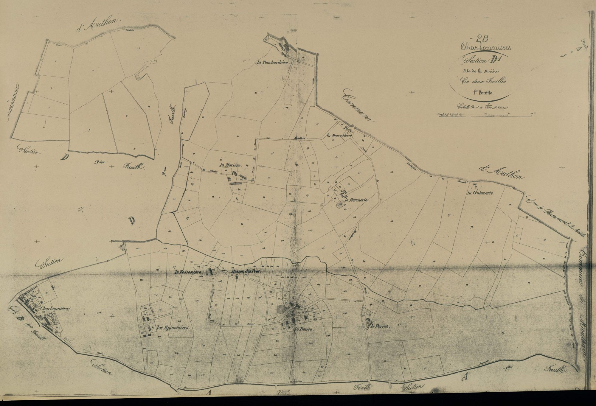 Section D, la Morière, feuille 1.