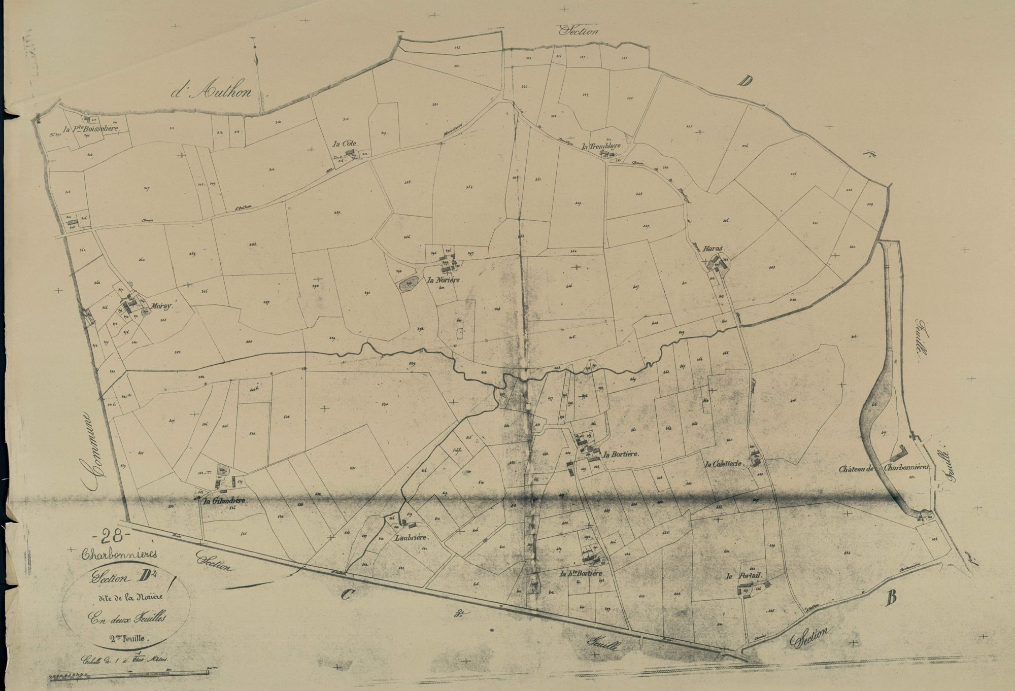 Section D, la Morière, feuille 2.