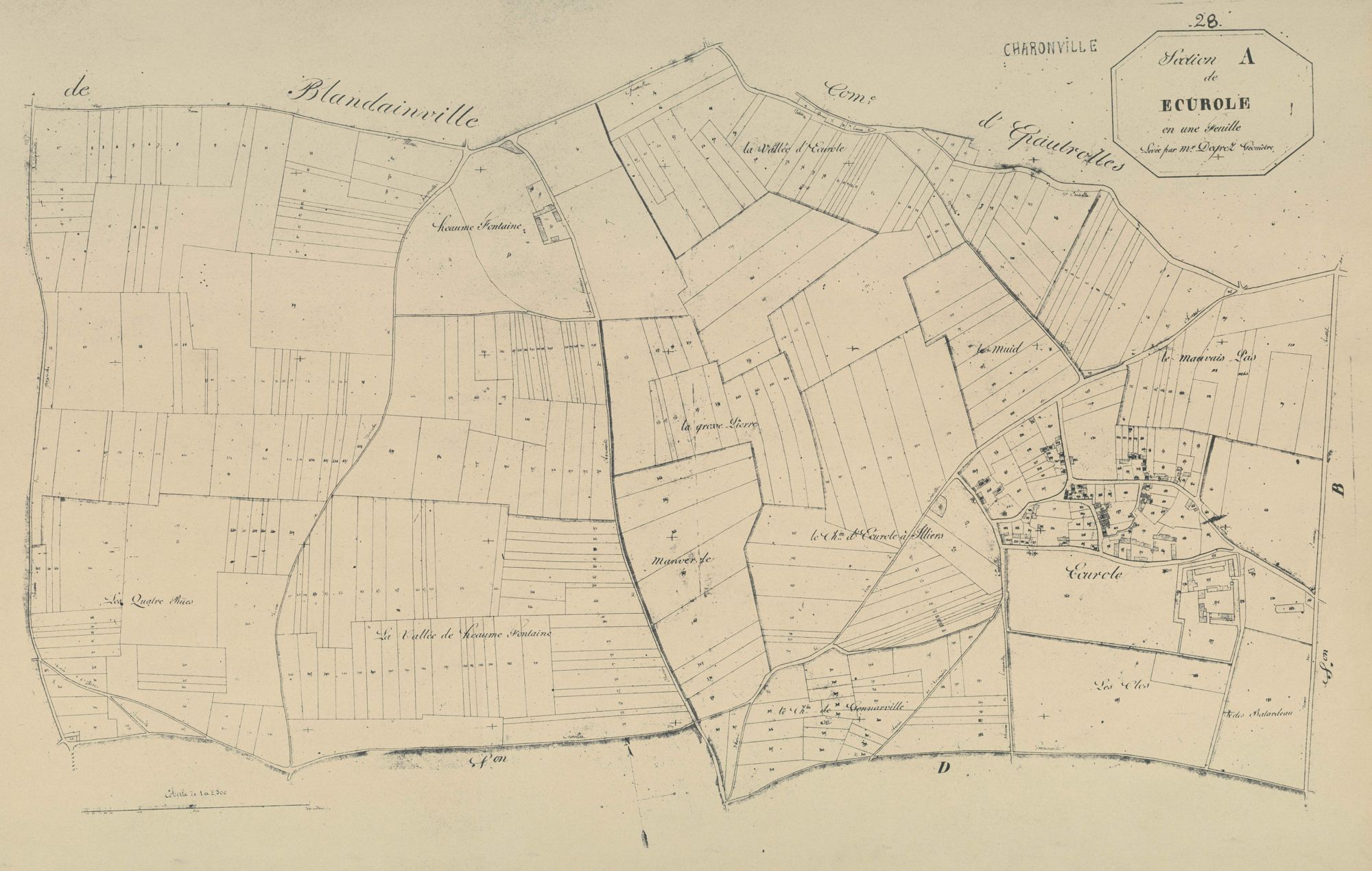 Section A, Ecurole, en une feuille.