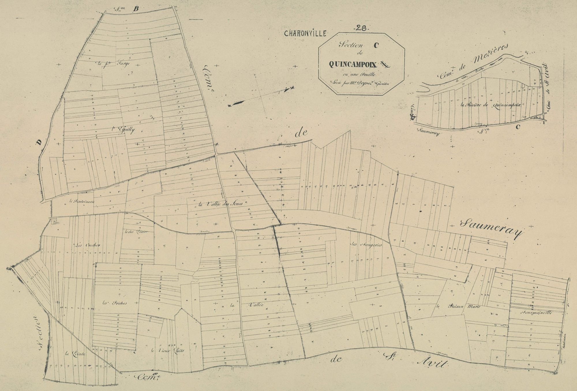 Section C, Quincampoix, en une feuille.