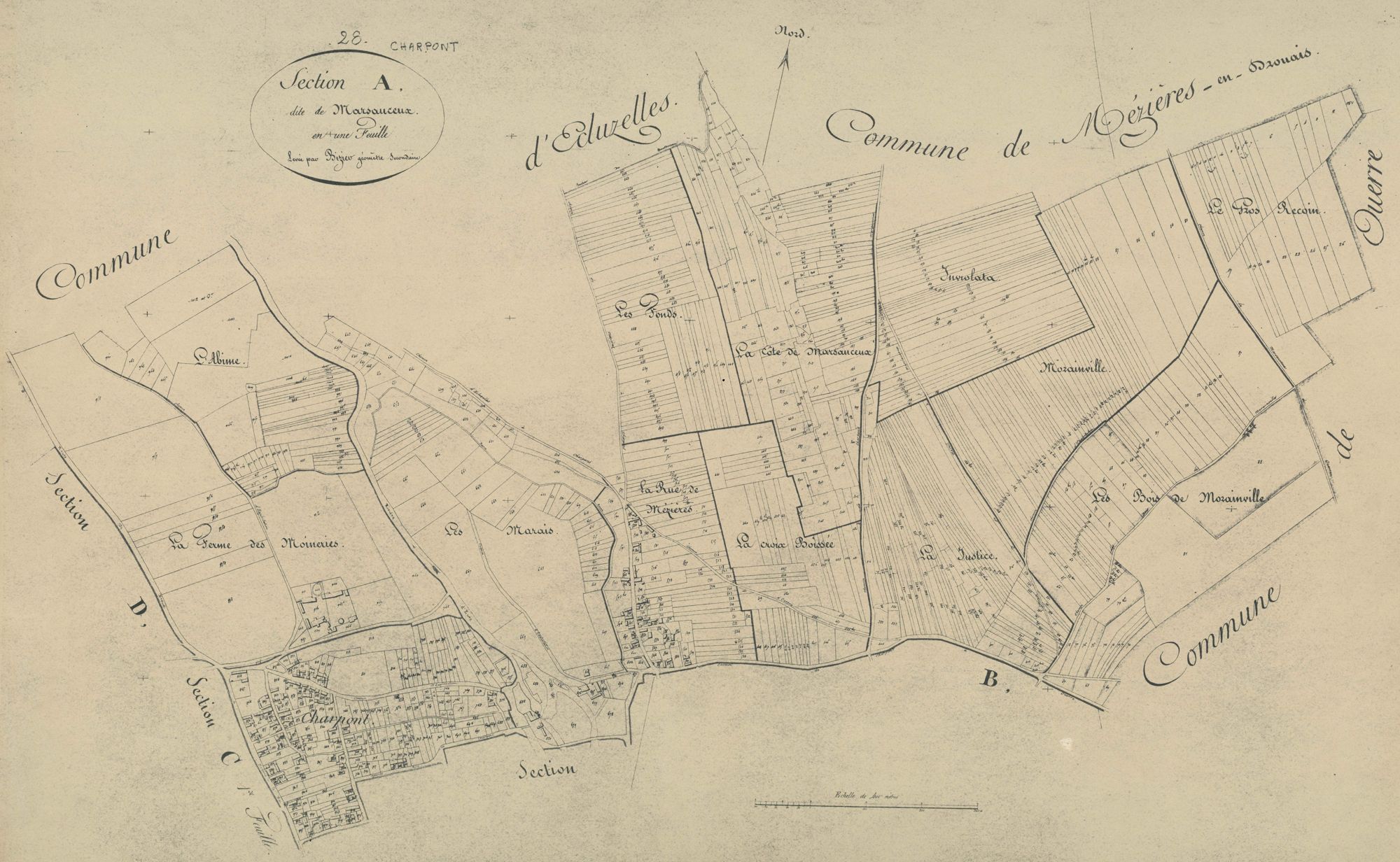 Section A, Marsauceux, en une feuille.