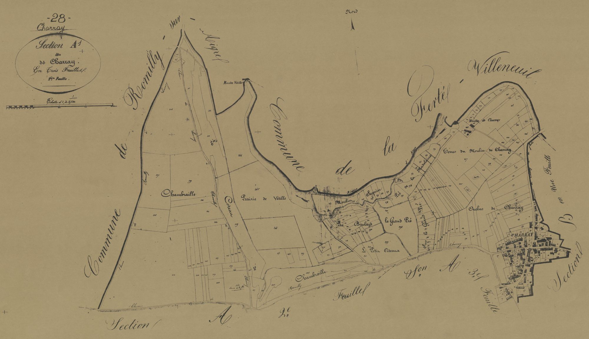 Section A, Charray, feuille 1.