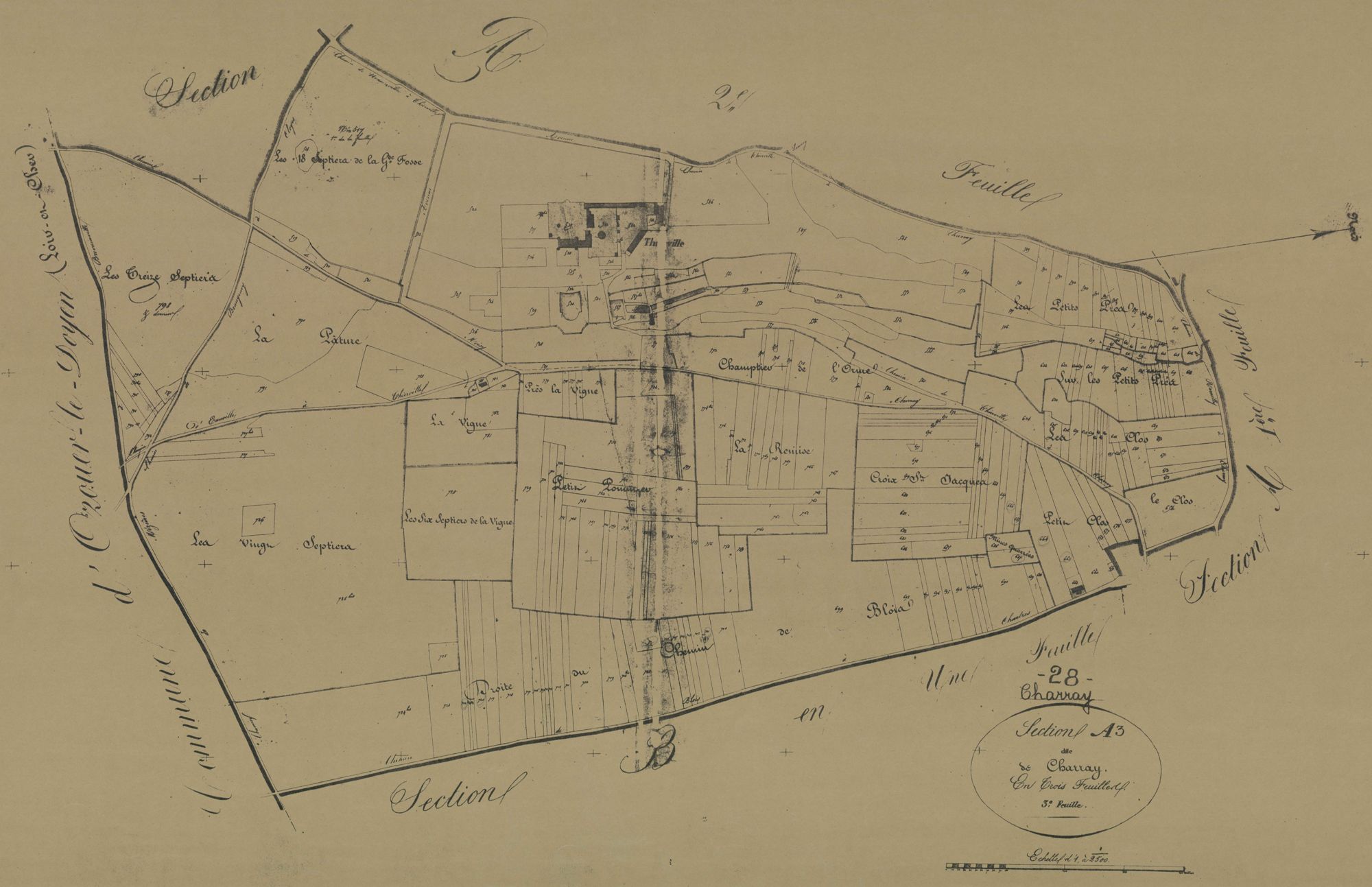 Section A, Charray, feuille 3.