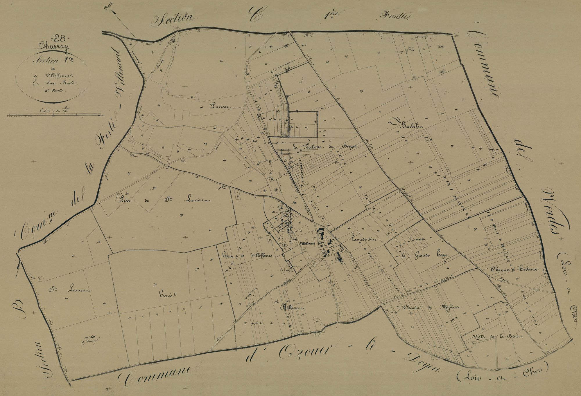 Section C, Villefleurs, feuille 2.