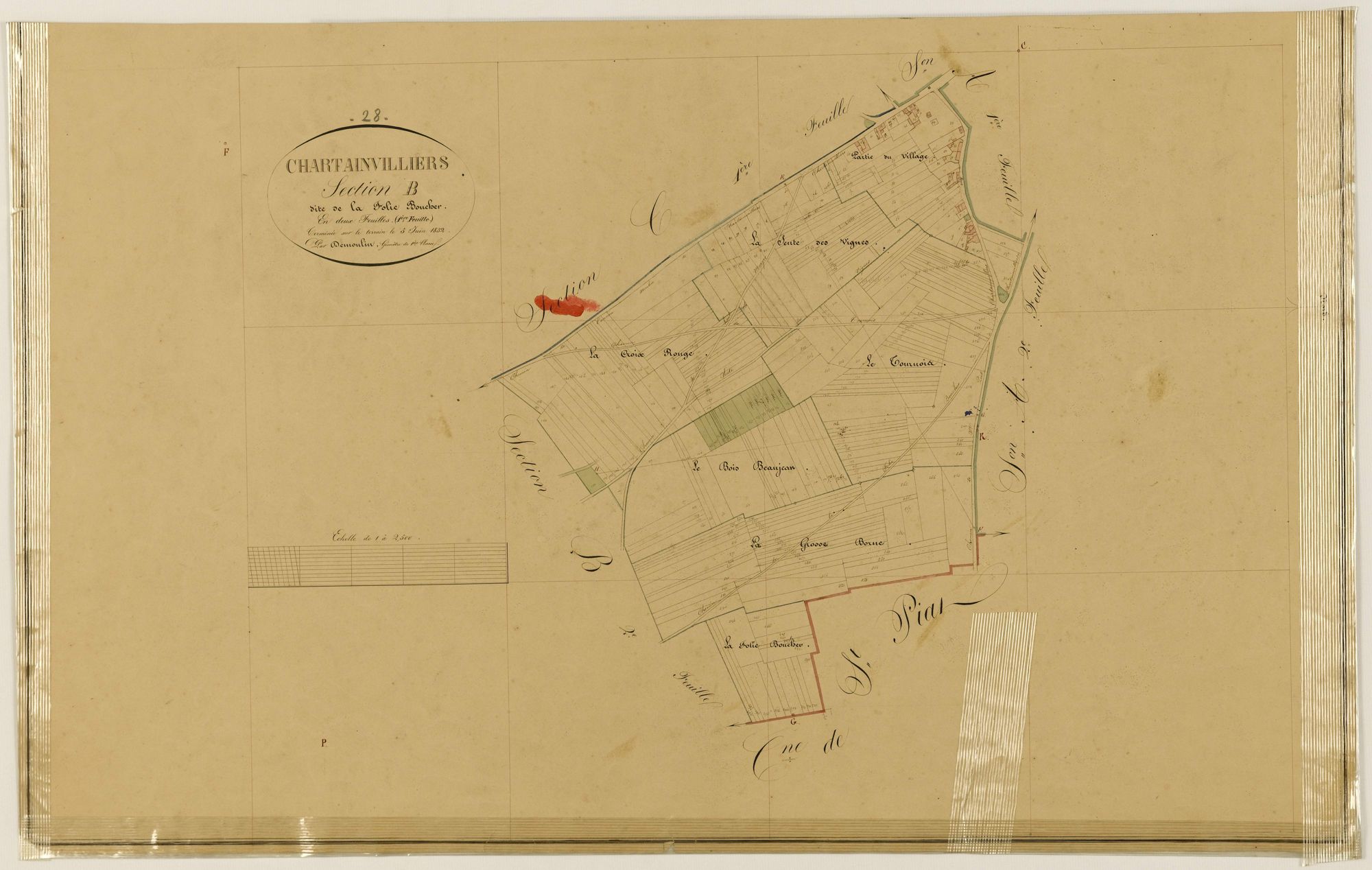 Section B, la Folie Boucher, feuille 1.