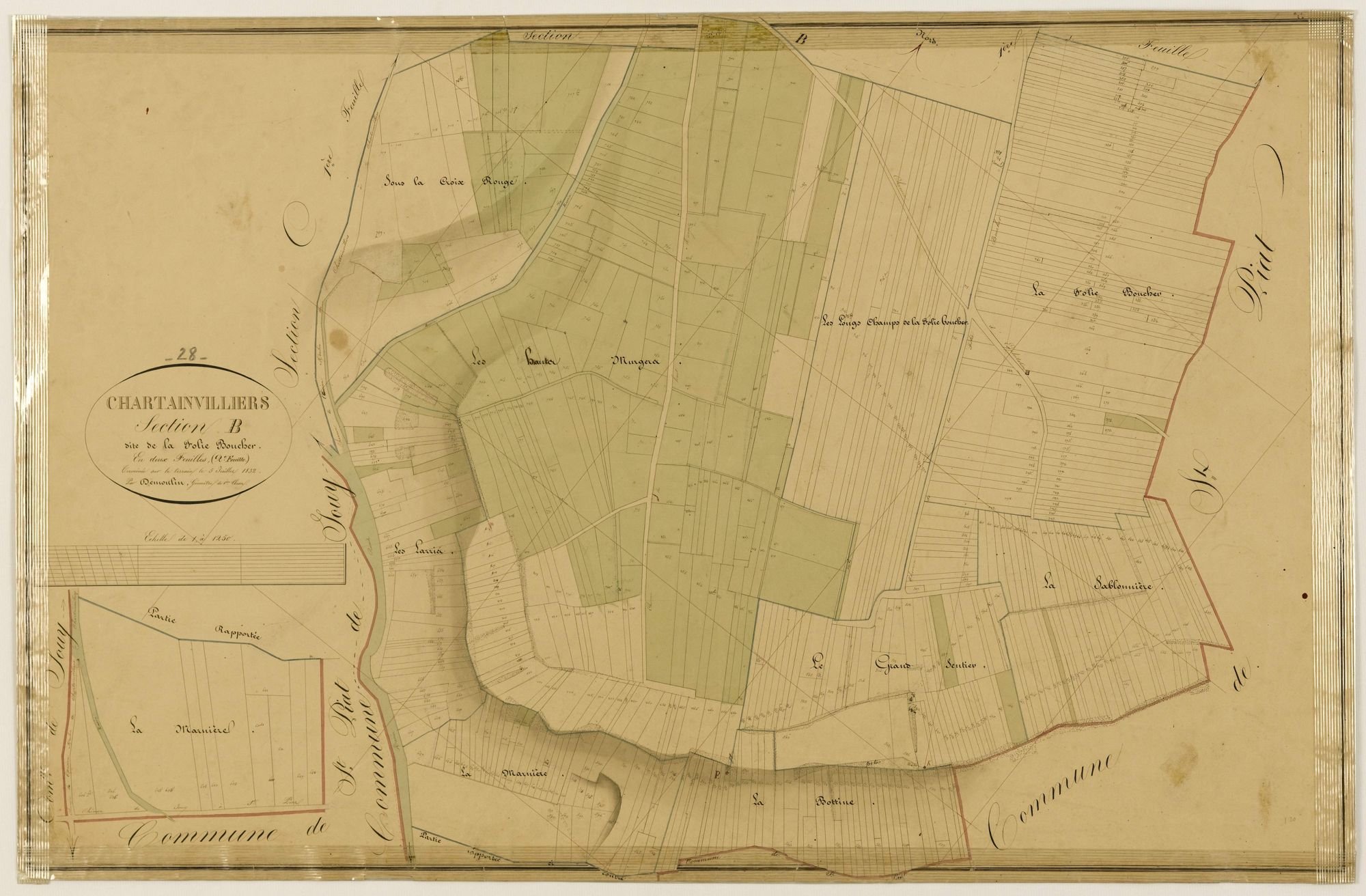 Section B, la Folie Boucher, feuille 2.