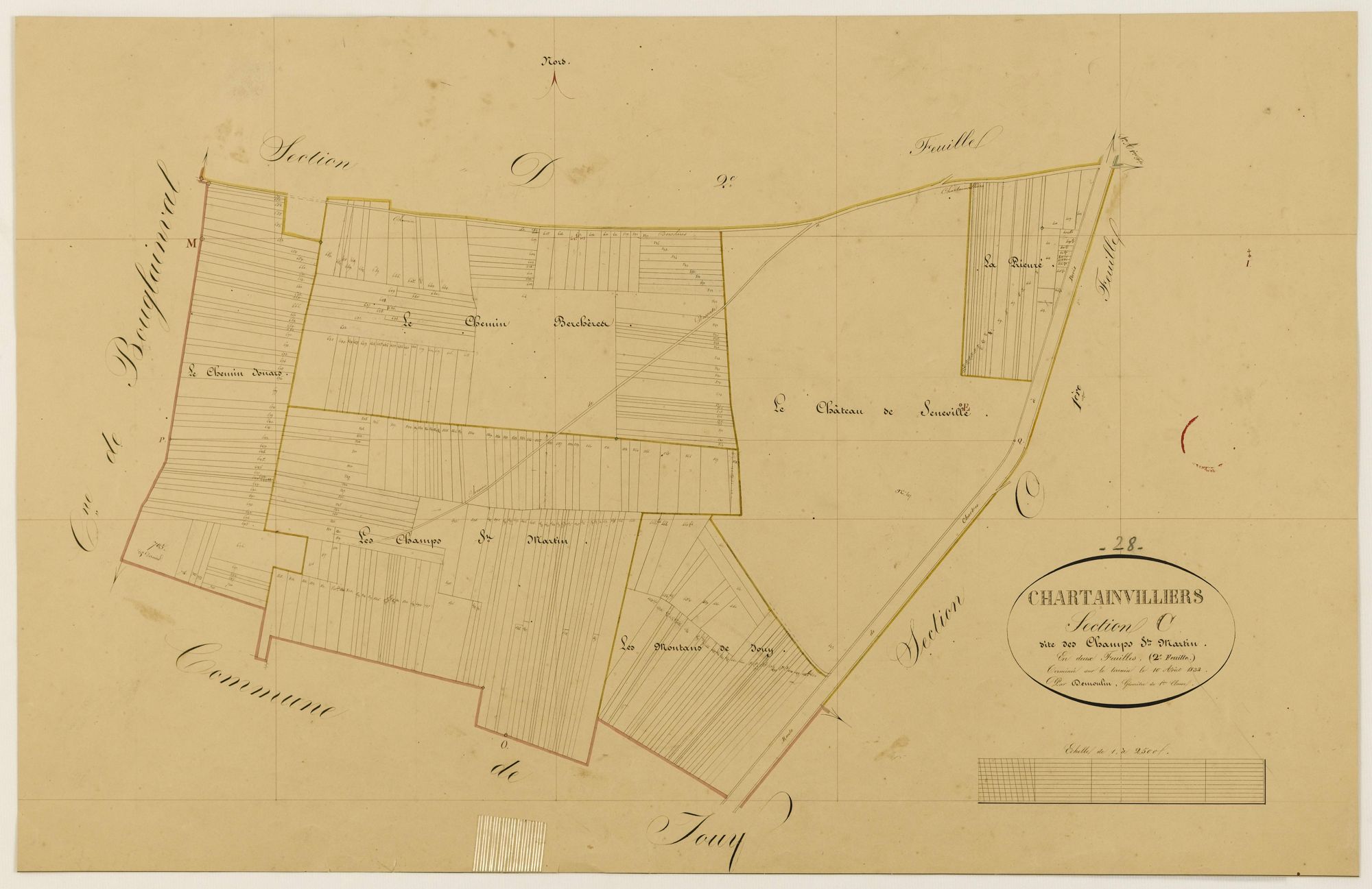 Section C, les Champs Saint-Martin, feuille 2.