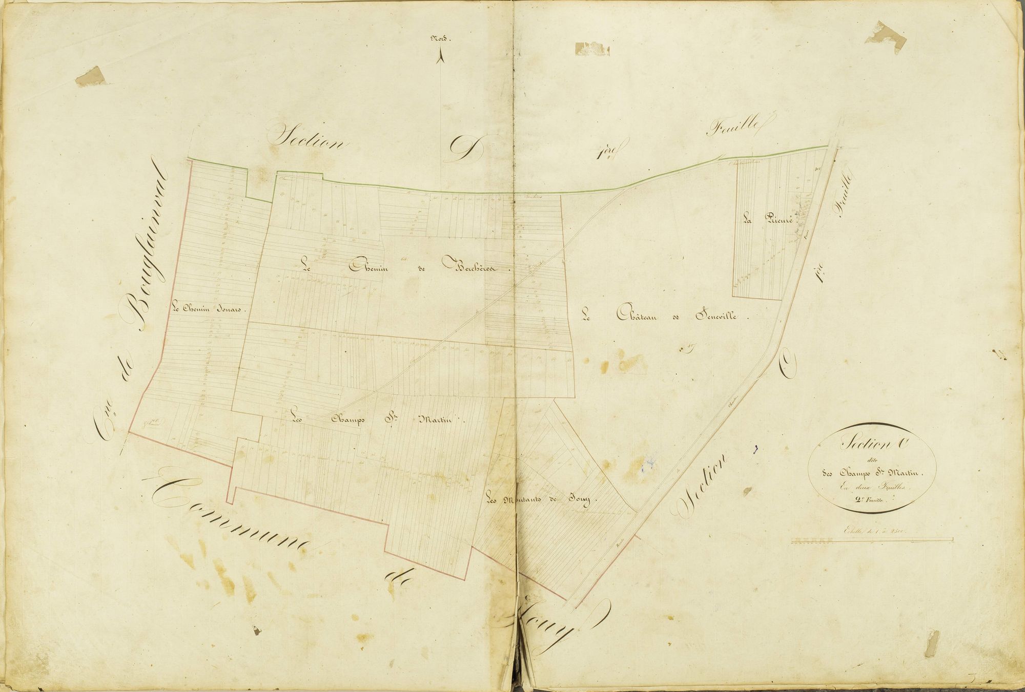 Section C, les Champs Saint-Martin, feuille 2.