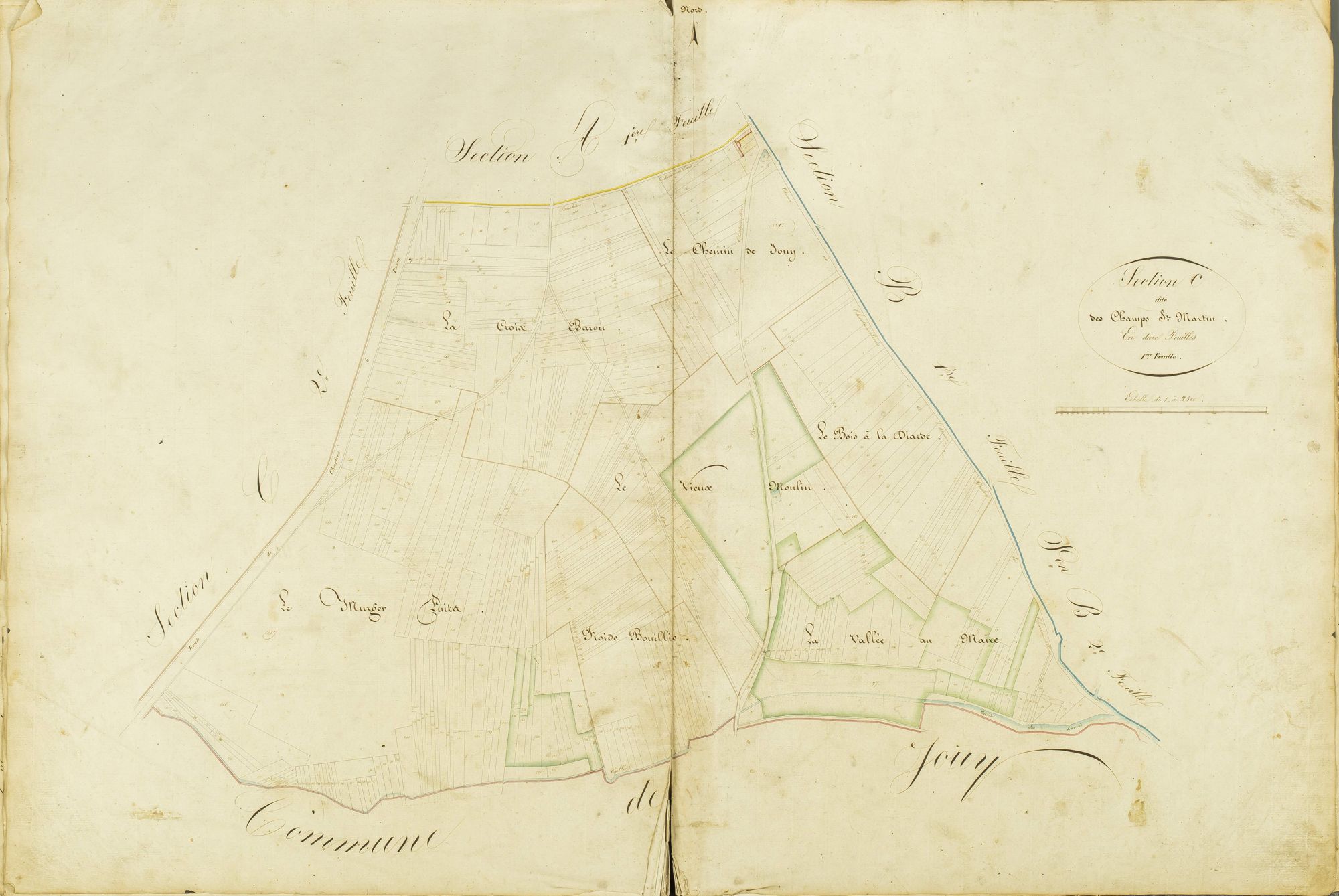 Section C, les Champs Saint-Martin, feuille 1.