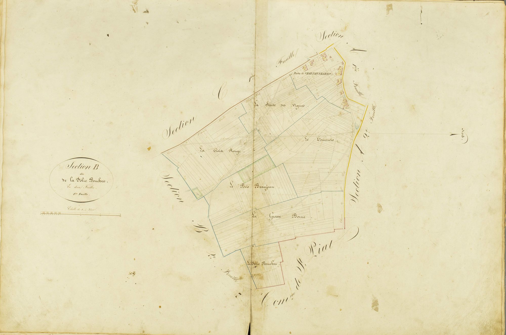 Section B, la Folie Boucher, feuille 1.