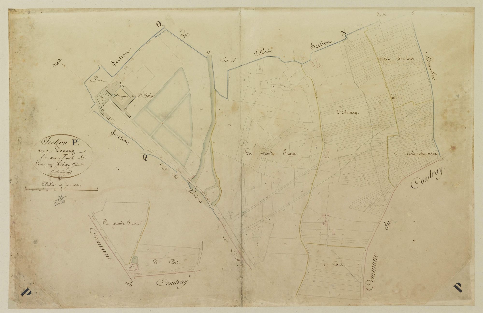 Section P, l'Aunay, en une feuille / Levée par Périer, Géomètre.