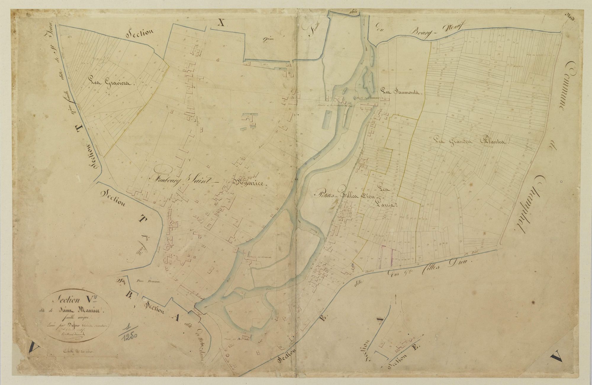 Section V, Saint-Maurice, en une feuille / Levée par Dufour, Géomètre.