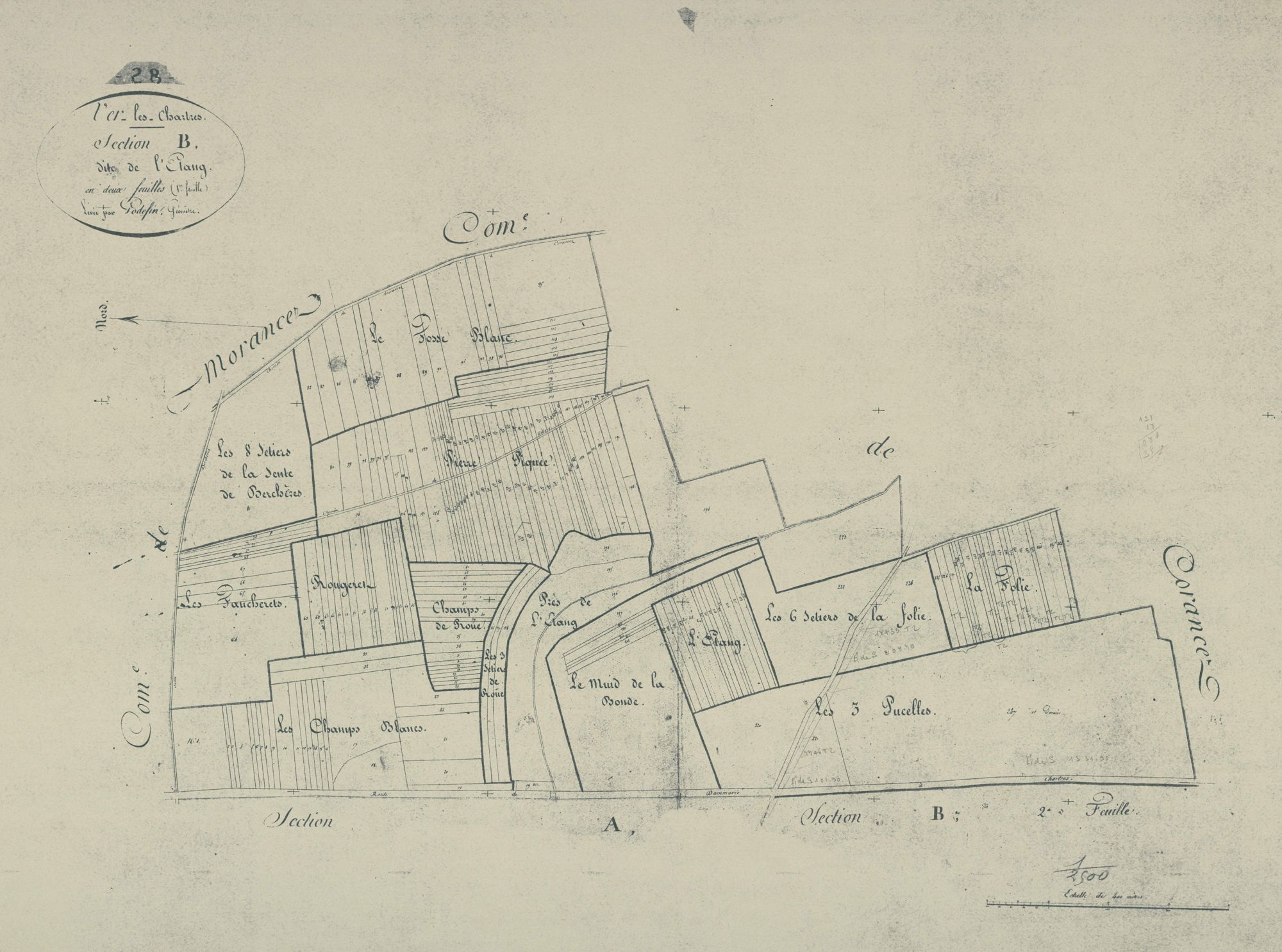 Section B, l'Etang, feuille 1.